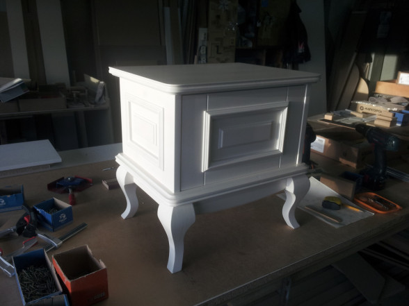 Manufacturing and delivery of painted solid wood furniture